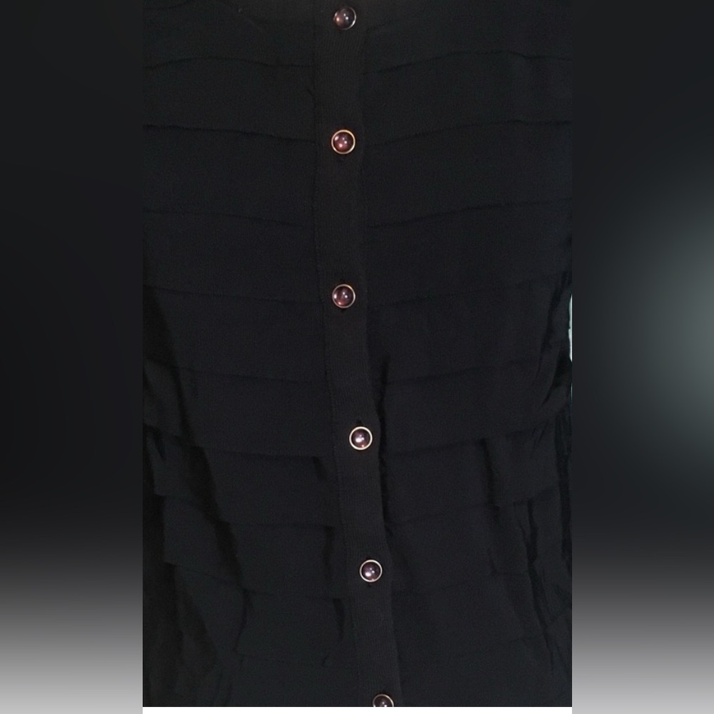 Michael Kors Black Ruffled Cardigan XS - Picture 3 of 5